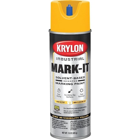 Krylon Mark-It Industrial SB APWA Hi Visibility Yellow Inverted Marking Paint 730508
